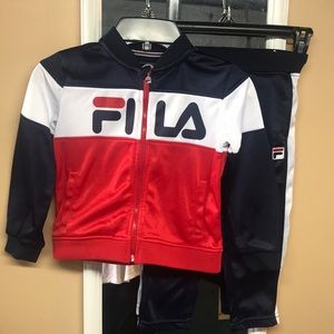 Boys fila sweat suit